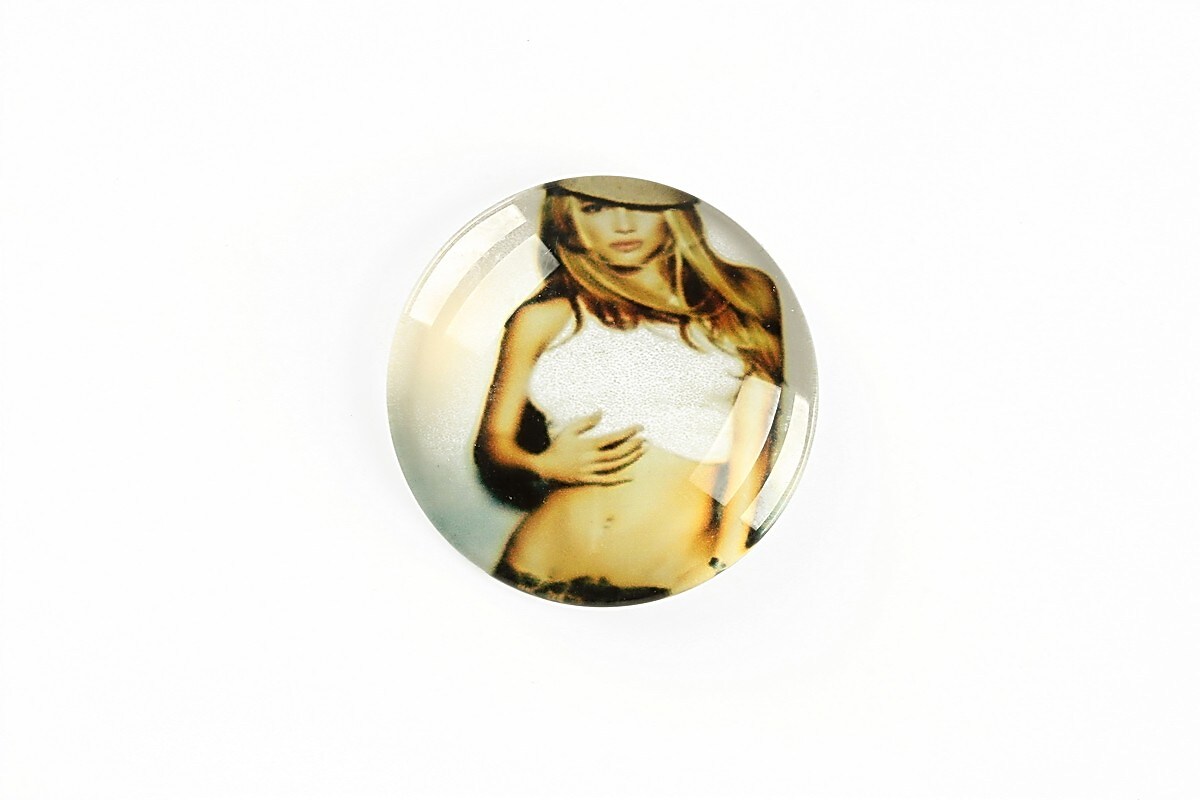 Cabochon sticla 25mm "Retro" cod A1241