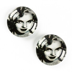 Cabochon sticla 20mm "Retro" cod A1351