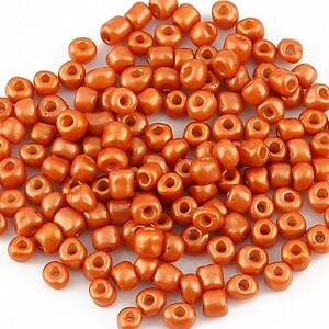 Margele de nisip lucioase 4mm (50g) - cod 169 - portocaliu