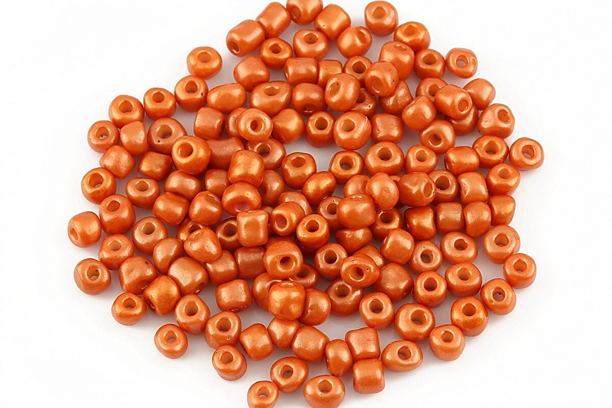 Margele de nisip lucioase 4mm (50g) - cod 169 - portocaliu