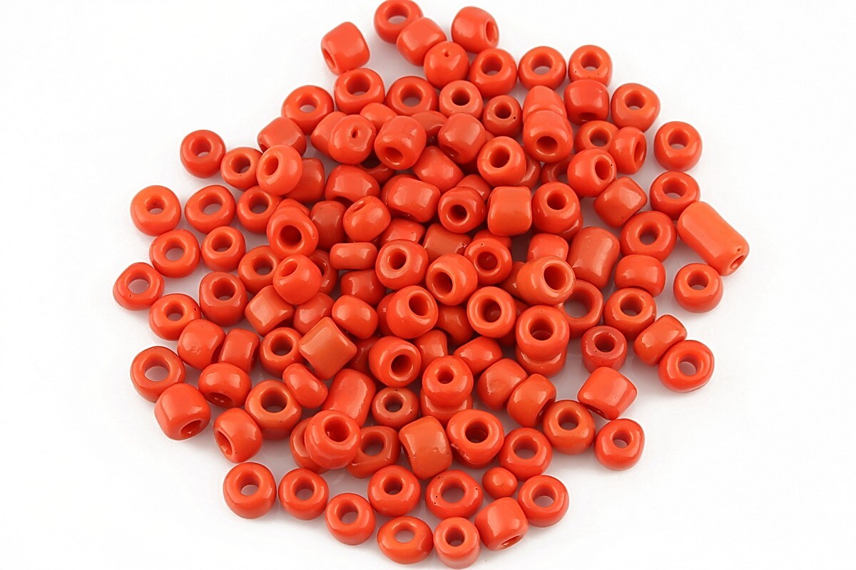 Margele de nisip opace 4mm (50g) - cod 162 - rosu-portocaliu