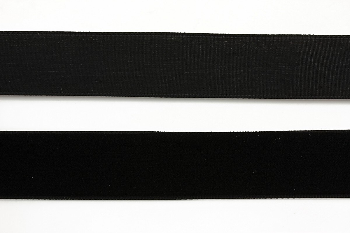Panglica catifea neagra, latime 2cm (50cm)