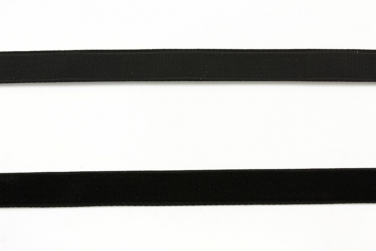 Panglica catifea neagra, latime 1cm (50cm)