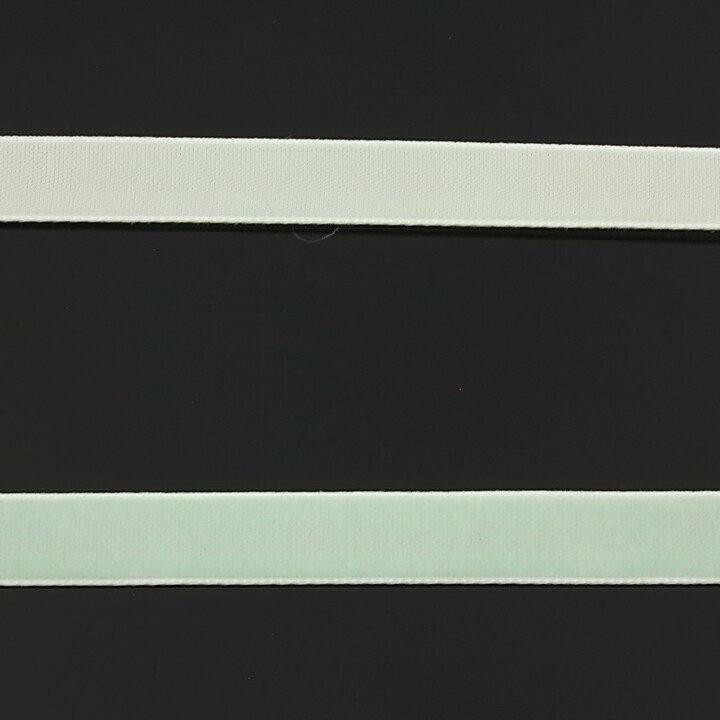 Panglica aspect catifea turcoaz pal, latime 1cm (50cm)