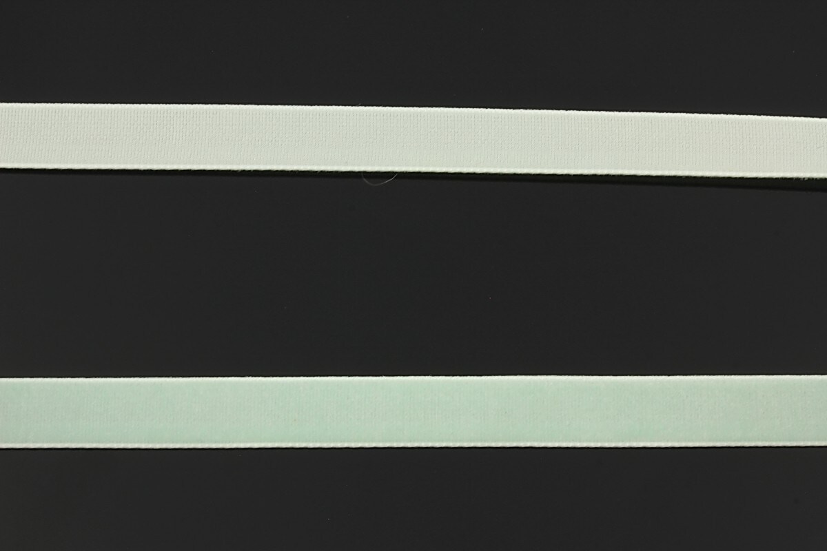 Panglica aspect catifea turcoaz pal, latime 1cm (50cm)
