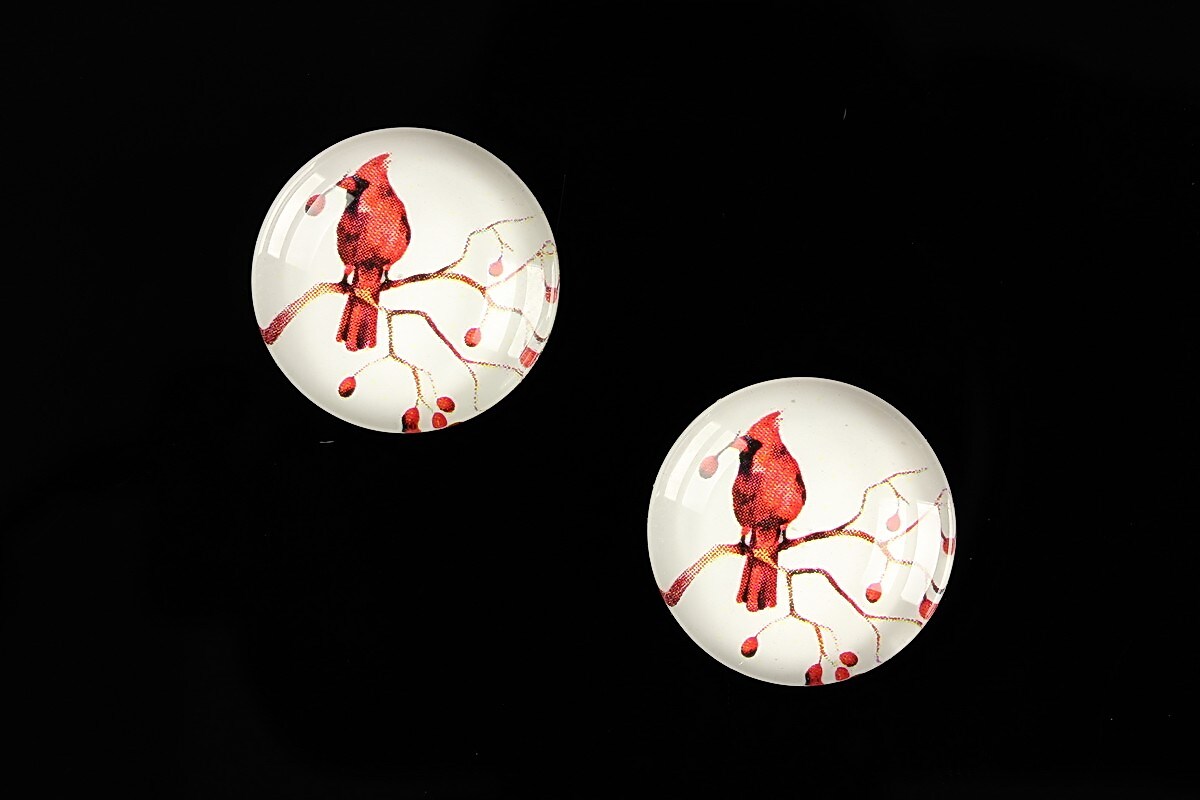 Cabochon sticla 18mm "Christmas" cod 603