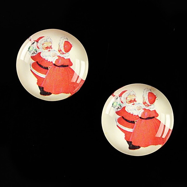 Cabochon sticla 18mm "Christmas" cod 605