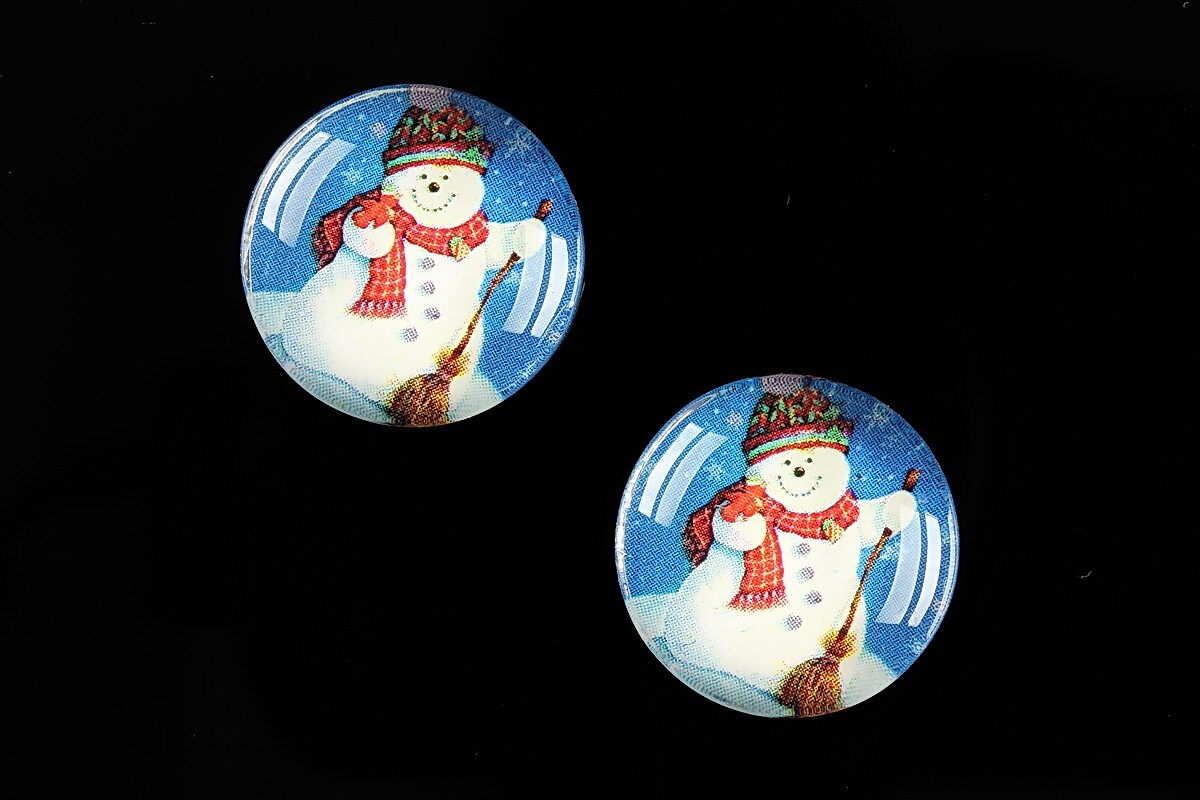 Cabochon sticla 20mm "Christmas" cod 613