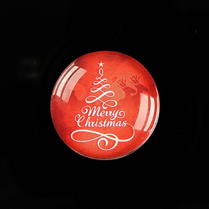 Cabochon sticla 25mm "Christmas" cod 619