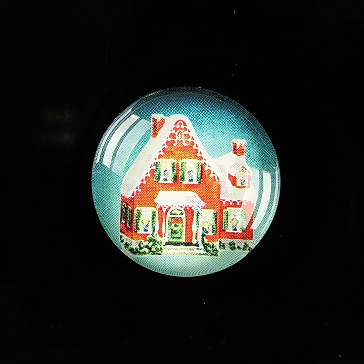 Cabochon sticla 25mm "Christmas" cod 620