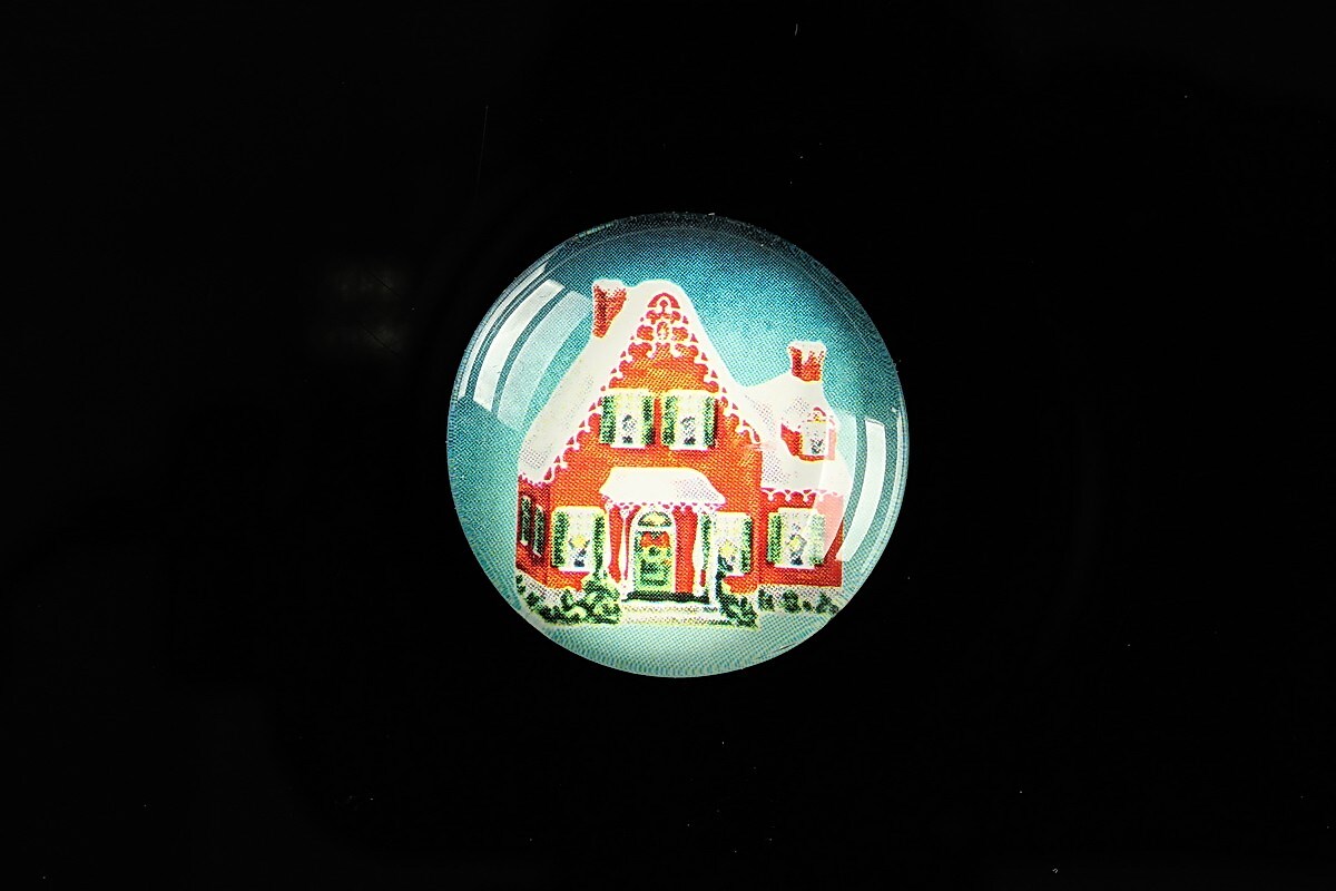 Cabochon sticla 25mm "Christmas" cod 620