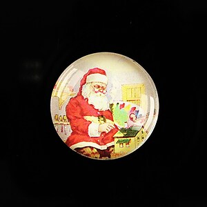 Cabochon sticla 25mm "Christmas" cod 621