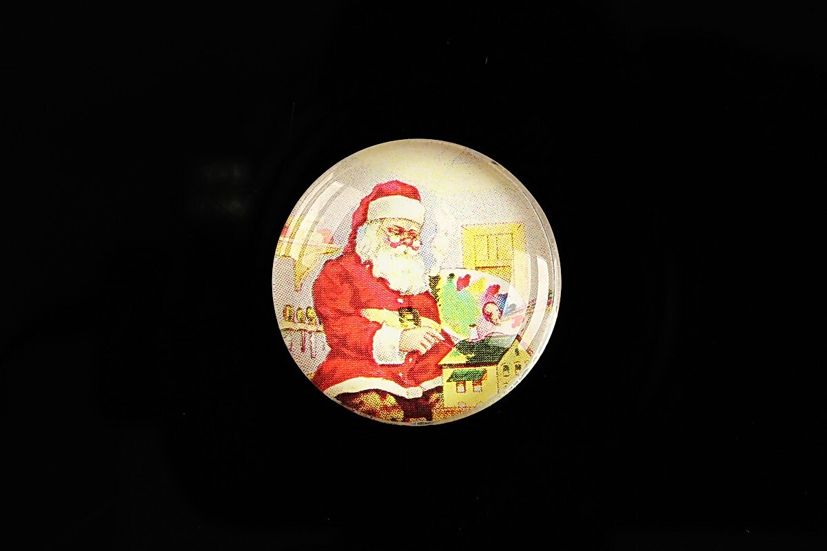 Cabochon sticla 25mm "Christmas" cod 621