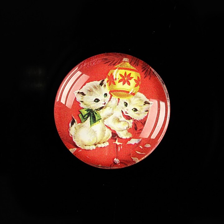 Cabochon sticla 25mm "Christmas" cod 623