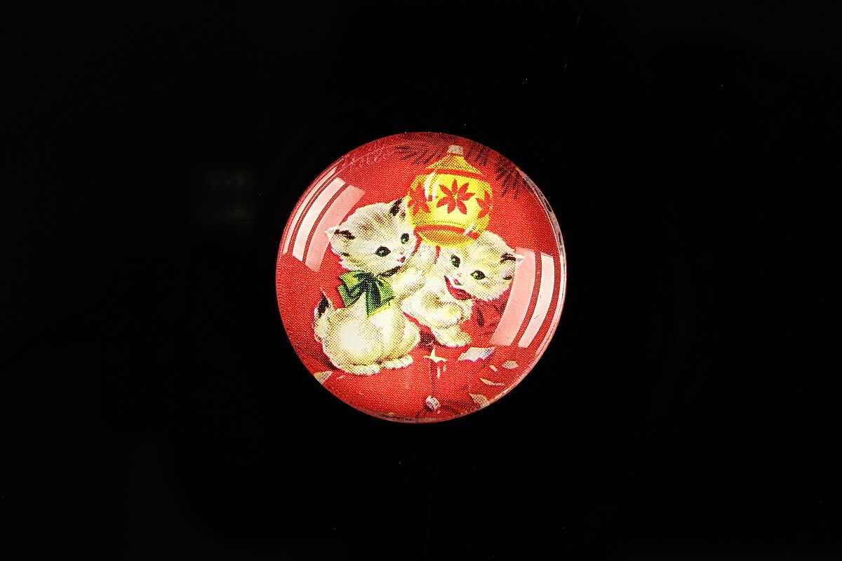 Cabochon sticla 25mm "Christmas" cod 623