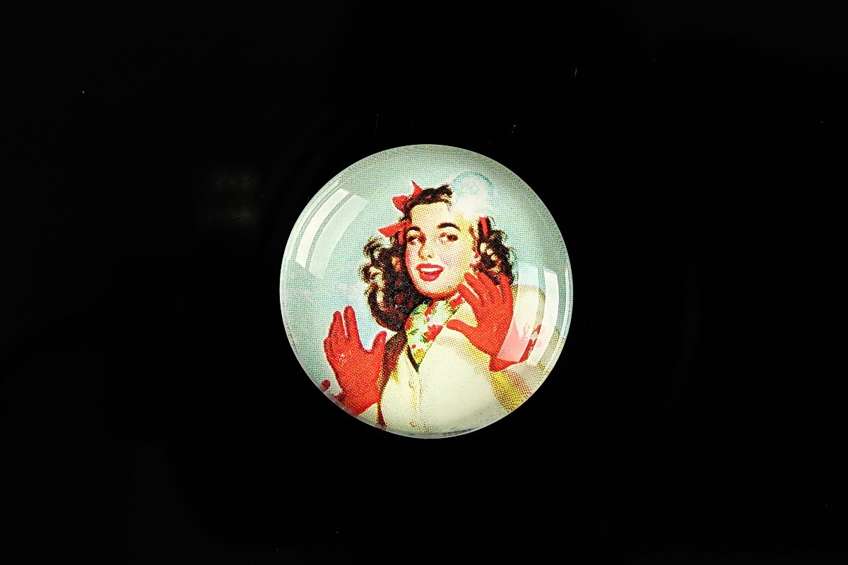 Cabochon sticla 25mm "Christmas" cod 624