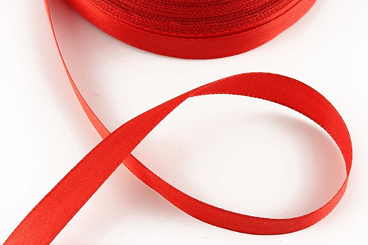 Panglica saten latime 1,4cm (1m) - rosu