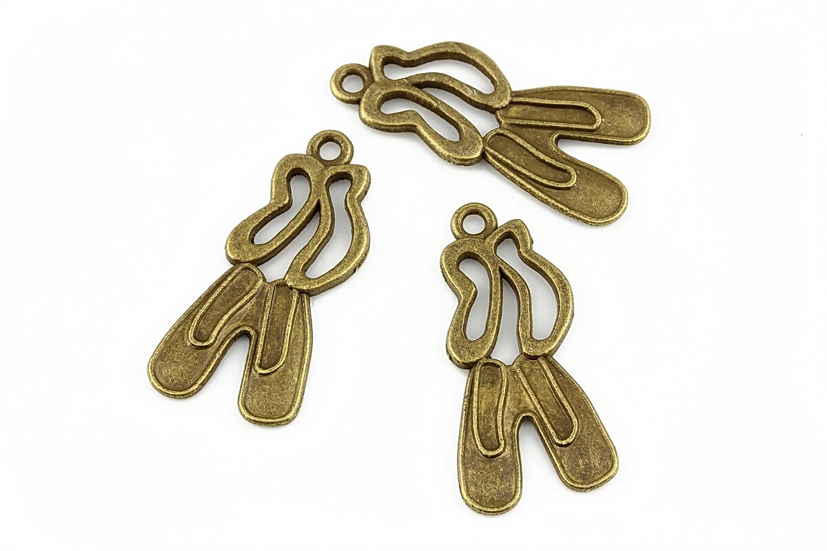 Charm bronz balerini 28x14mm