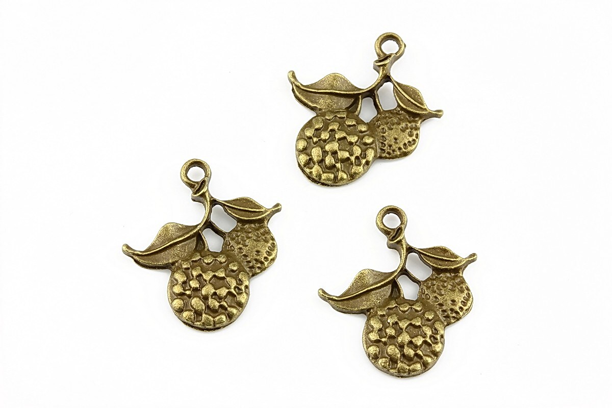 Charm bronz fructe 22x18mm