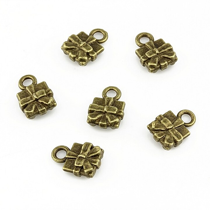 Charm bronz cadou 12x8mm