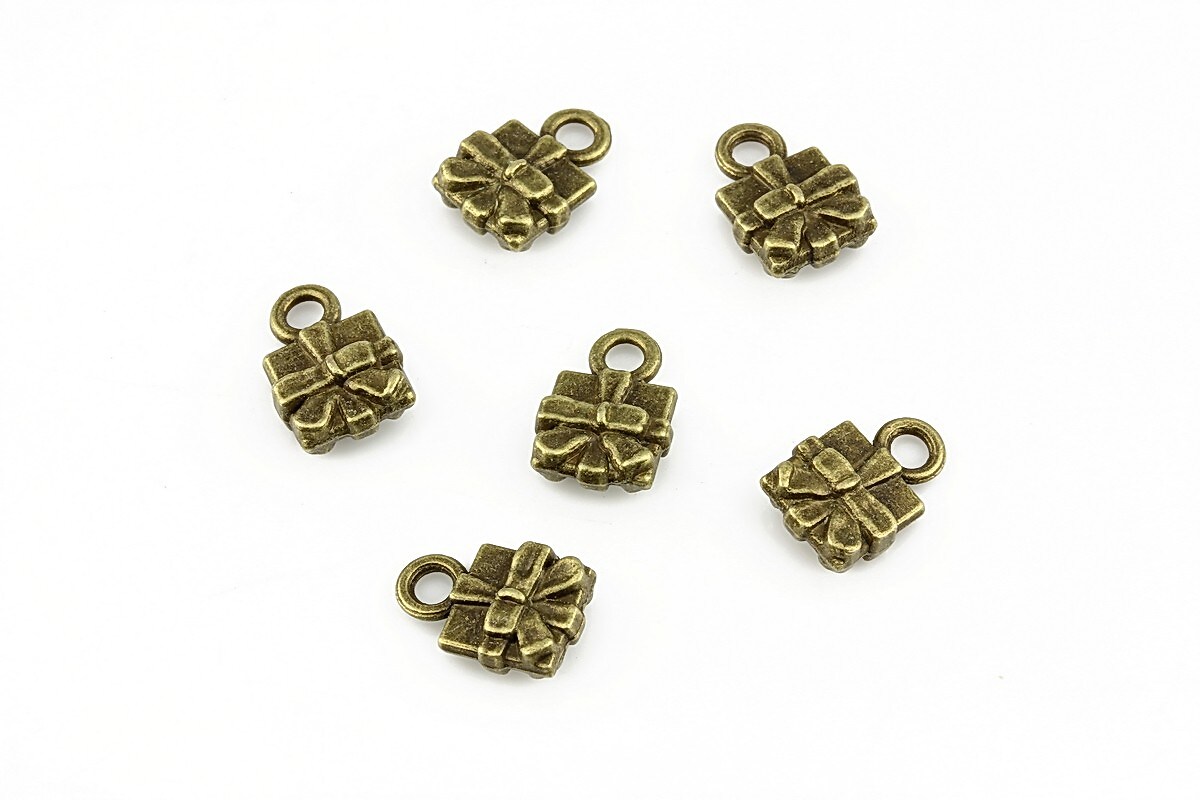 Charm bronz cadou 12x8mm