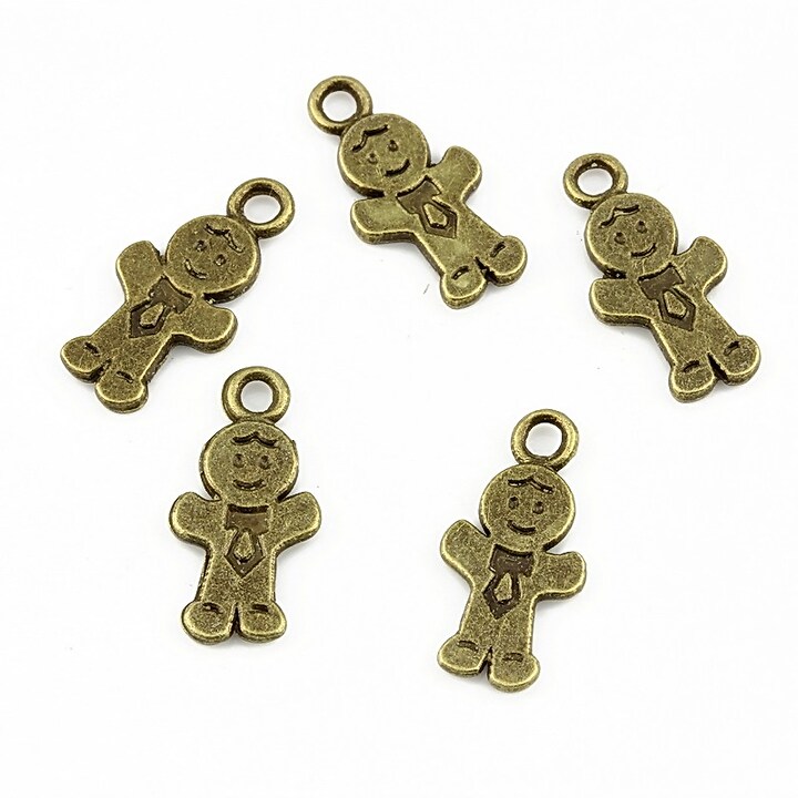 Charm bronz gingerbread 17x9mm