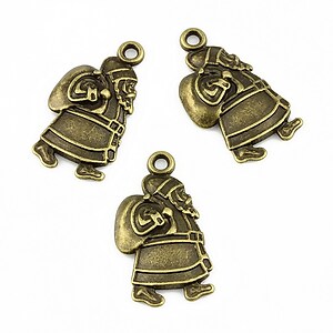 Charm bronz Santa Claus 24x13mm