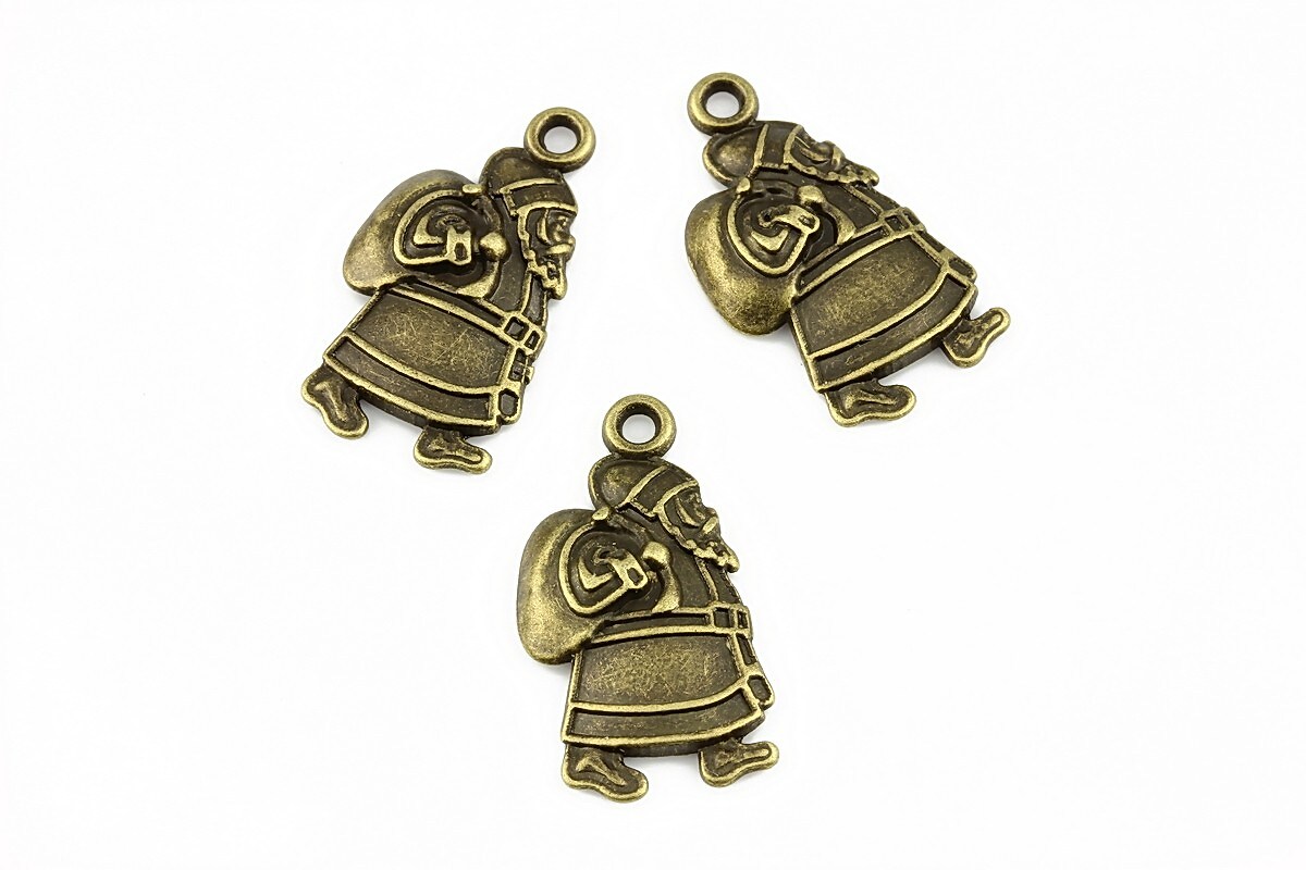 Charm bronz Santa Claus 24x13mm