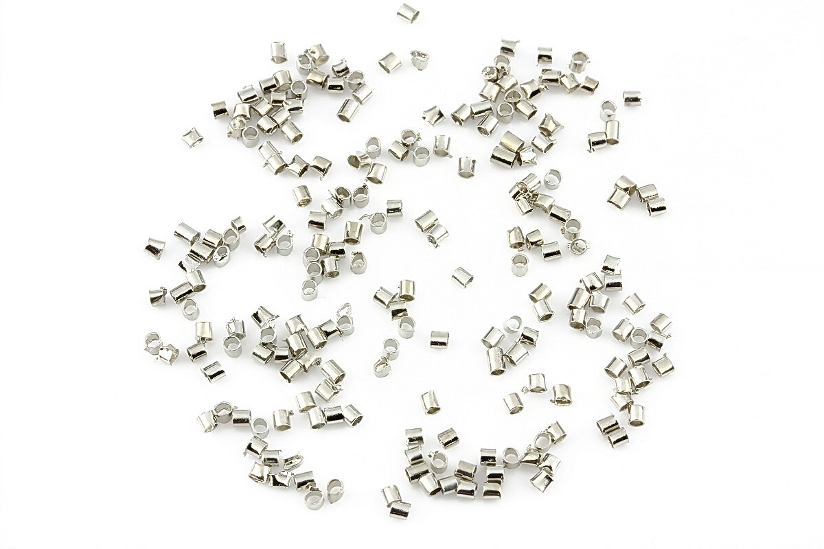 Crimp argintiu inchis 1,2mm (3g - aprox. 450 buc.)