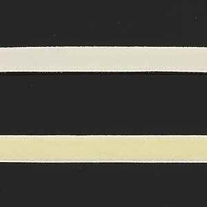 Panglica aspect catifea crem, latime 1cm (1m)