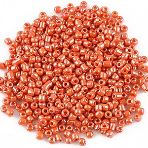 Margele de nisip 2mm lucioase (50g) - cod 358 - rosu portocaliu
