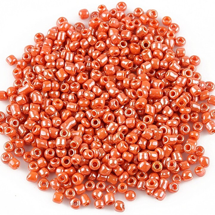 Margele de nisip 2mm lucioase (50g) - cod 358 - rosu portocaliu