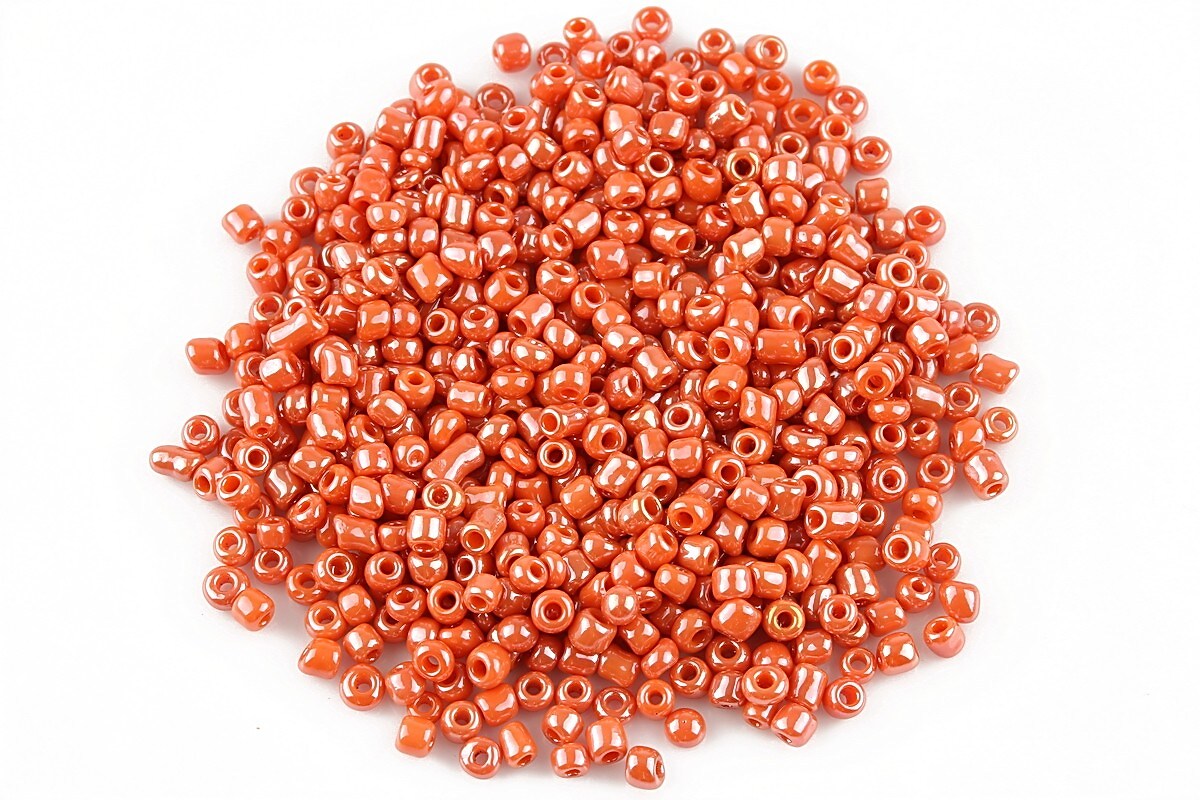 Margele de nisip 2mm lucioase (50g) - cod 358 - rosu portocaliu