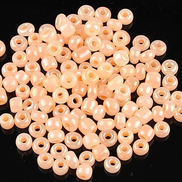 Margele de nisip 4mm perlate (50g) - cod 388 - portocaliu pal