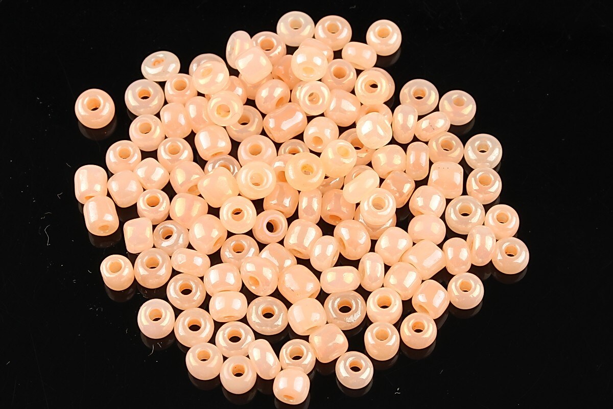 Margele de nisip 4mm perlate (50g) - cod 388 - portocaliu pal