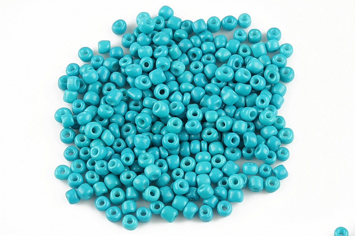 Margele de nisip 3mm opace (50g) - cod 393 - albastru turcoaz