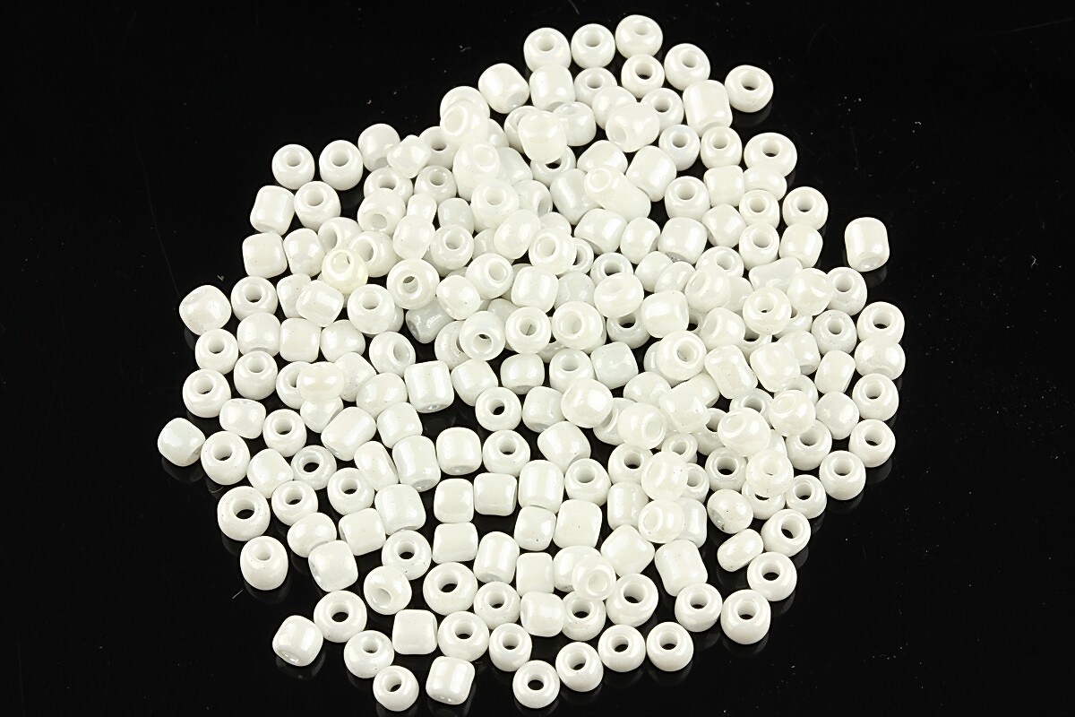 Margele de nisip 3mm lucioase (50g) - cod 417 - alb