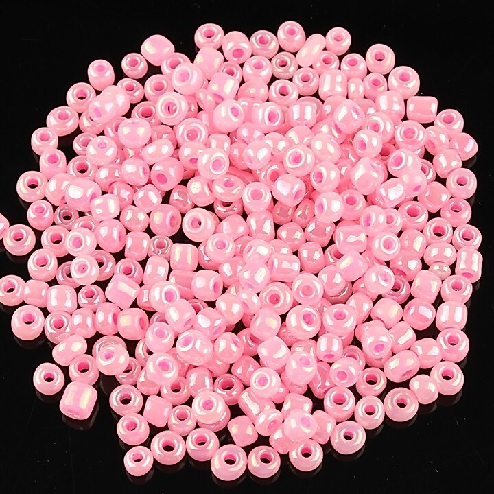 Margele de nisip 3mm perlate (50g) - cod 424 - roz neon