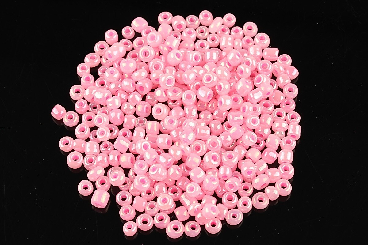 Margele de nisip 3mm perlate (50g) - cod 424 - roz neon