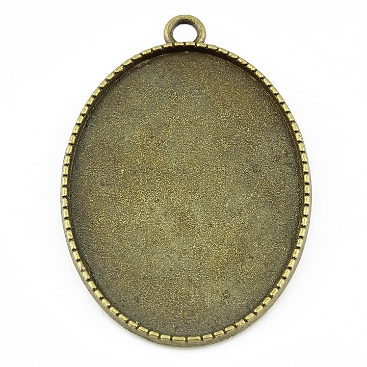 Baza cabochon turnul Eiffel bronz 46x32mm, interior 40x30mm