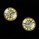 Cabochon sticla 16mm "Old Clock" cod 625