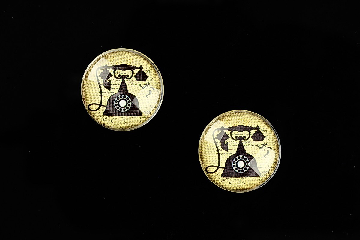 Cabochon sticla 16mm "Old Props" cod 630