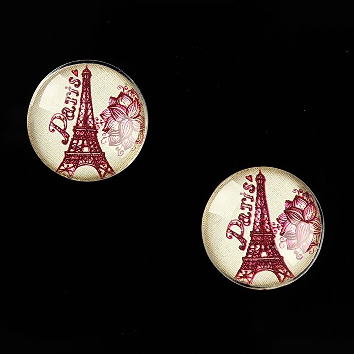 Cabochon sticla 16mm "Vintage Paris" cod 633