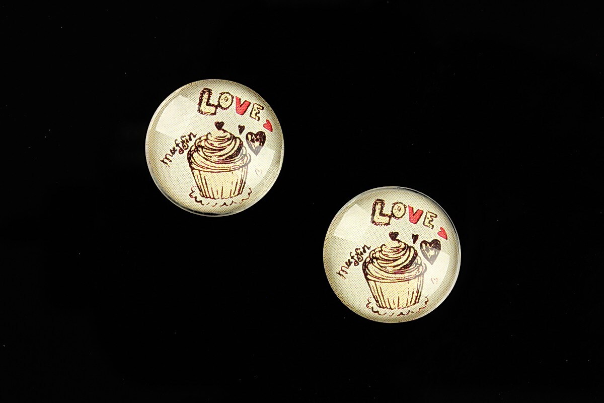 Cabochon sticla 16mm "Vintage Paris" cod 634