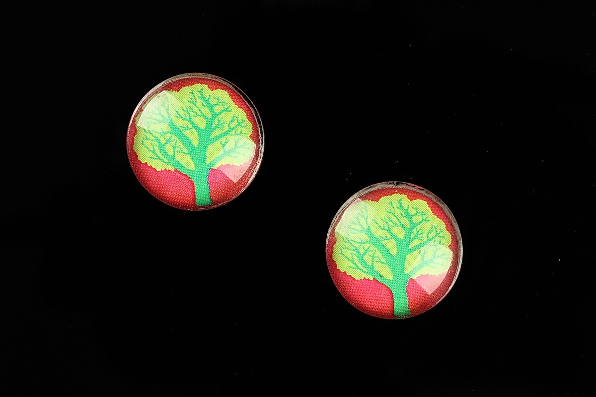 Cabochon sticla 16mm "Tree of Life" cod 639