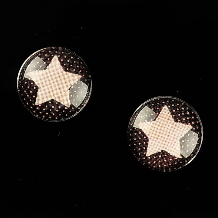 Cabochon sticla 16mm "Pink Chic" cod 645