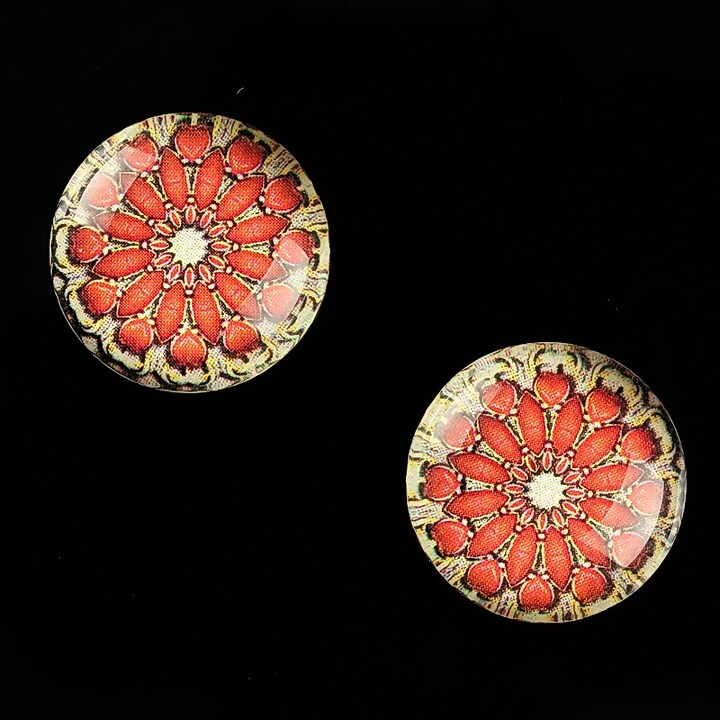 Cabochon sticla 18mm "Vintage Jewels" cod 656