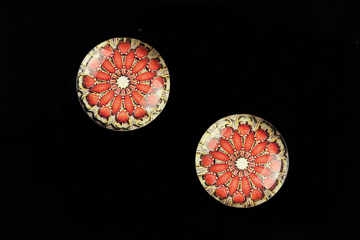 Cabochon sticla 18mm "Vintage Jewels" cod 656