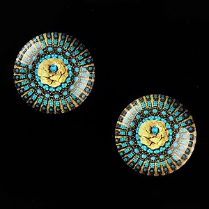 Cabochon sticla 18mm "Vintage Jewels" cod 658