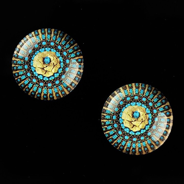 Cabochon sticla 18mm "Vintage Jewels" cod 658